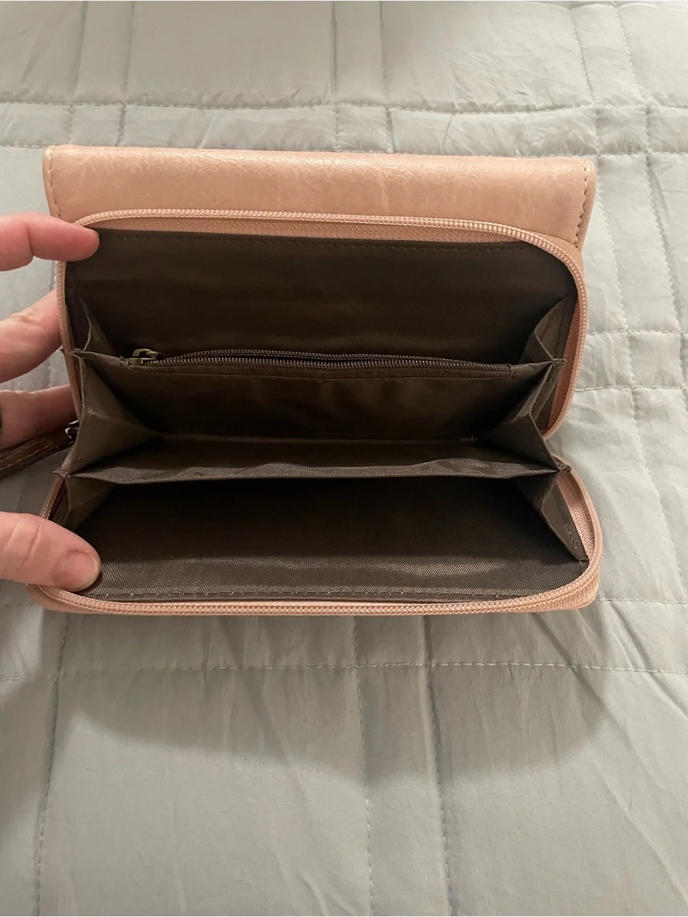 b.o.c. Pink and Brown Two-Tone Trifold Wallet